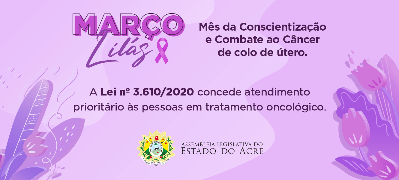 Assembleia Legislativa do Acre destaca importância do movimento Março Lilás