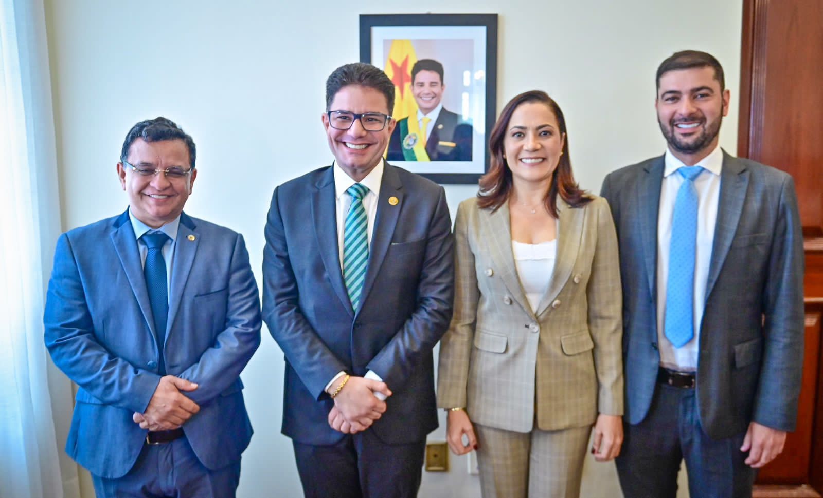 Em almoço com governador, Luiz Gonzaga e Nicolau Júnior ratificam harmonia entre Legislativo e Executivo