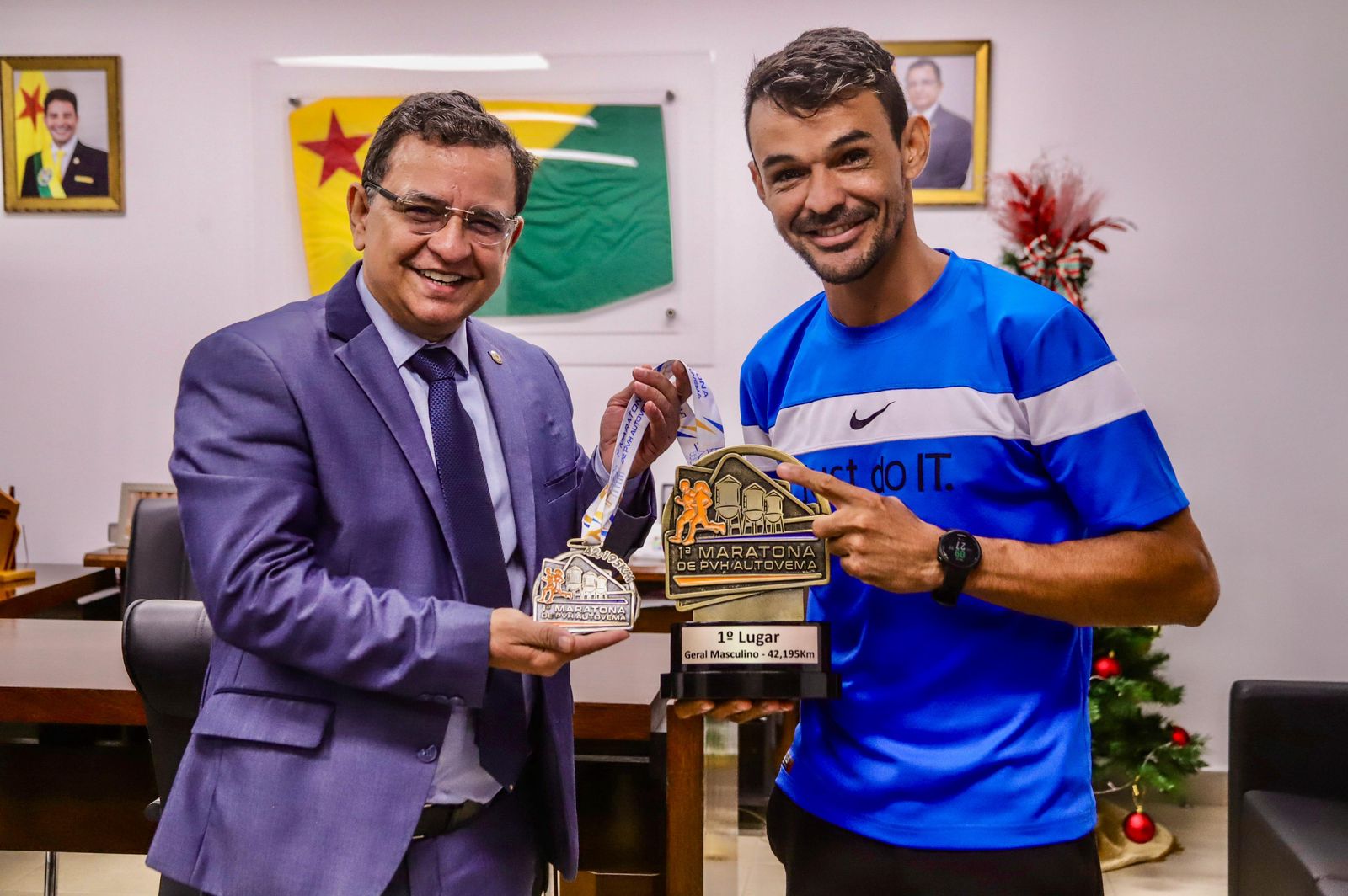 Funcionário da Aleac vence 10ª Maratona de Porto Velho e agradece apoio do Legislativo