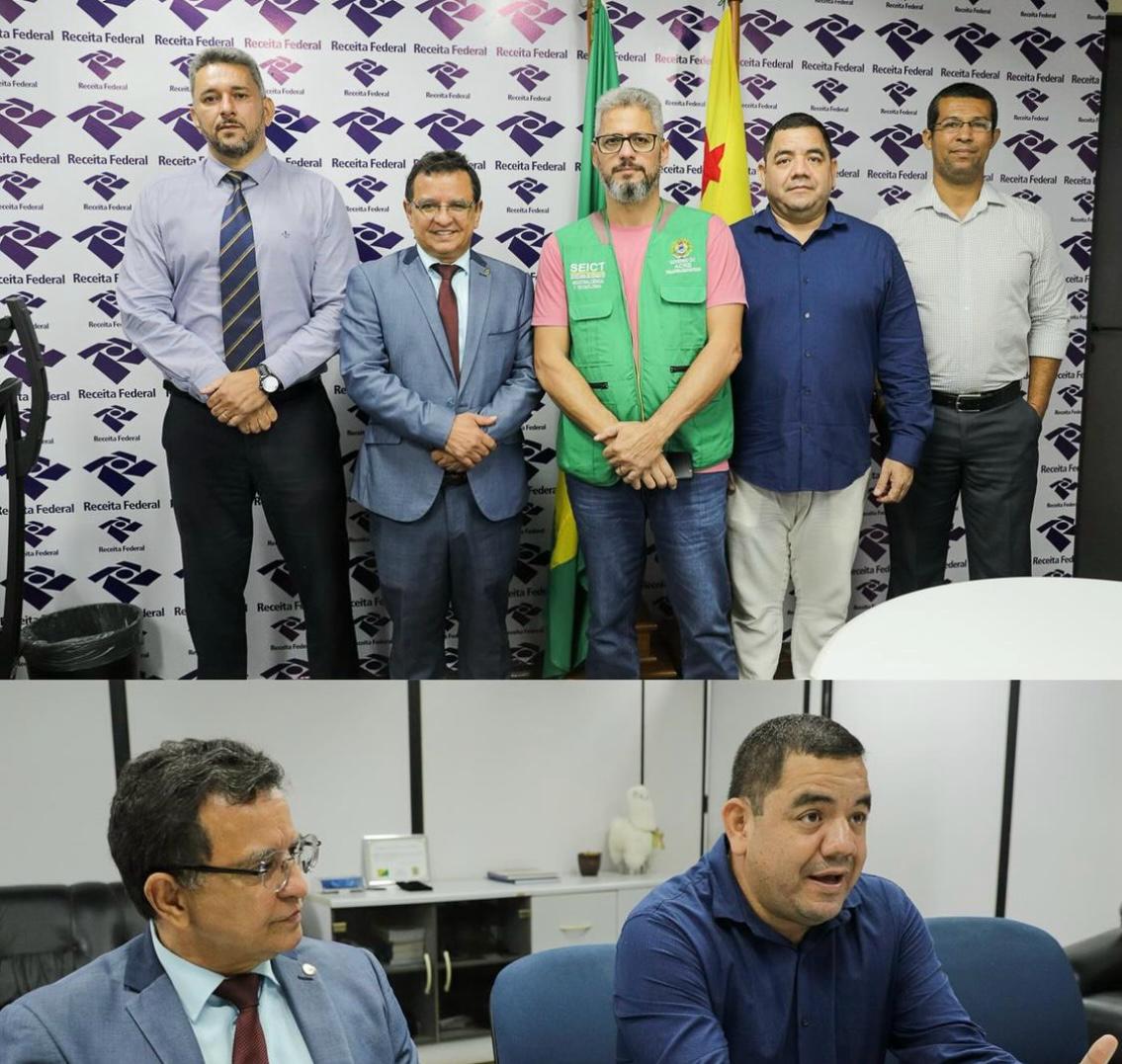 Reunião com o Delegado da Receita Federal Claudenir Silveira