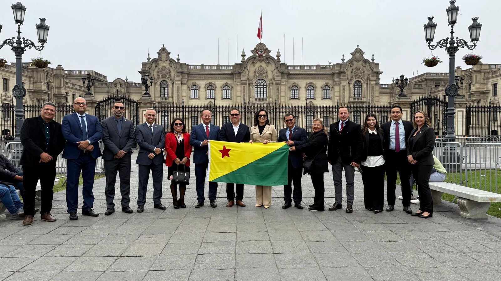 Mailza e Gonzaga participam de reunião com presidente do Peru para tratar de construção de ferrovia e rodovia